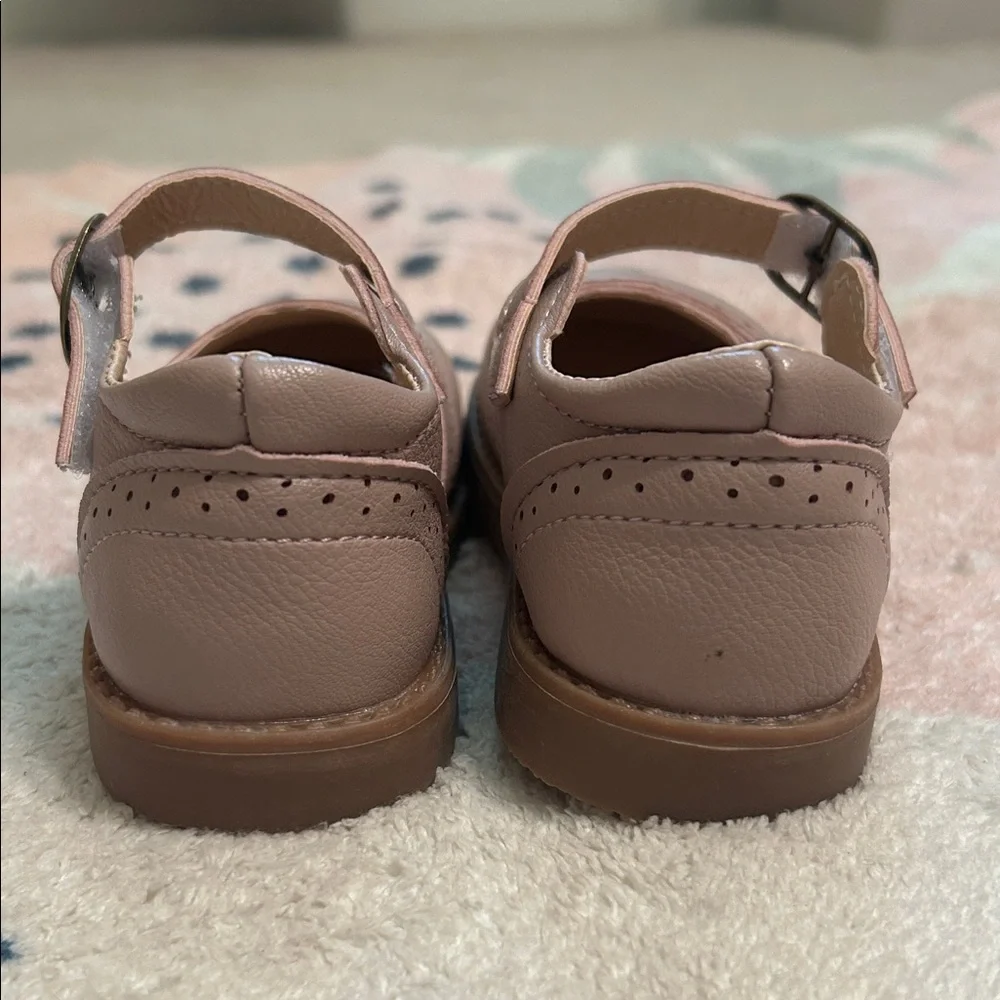 MG Baby Blush Pink Kids Dress Shoes with Strap